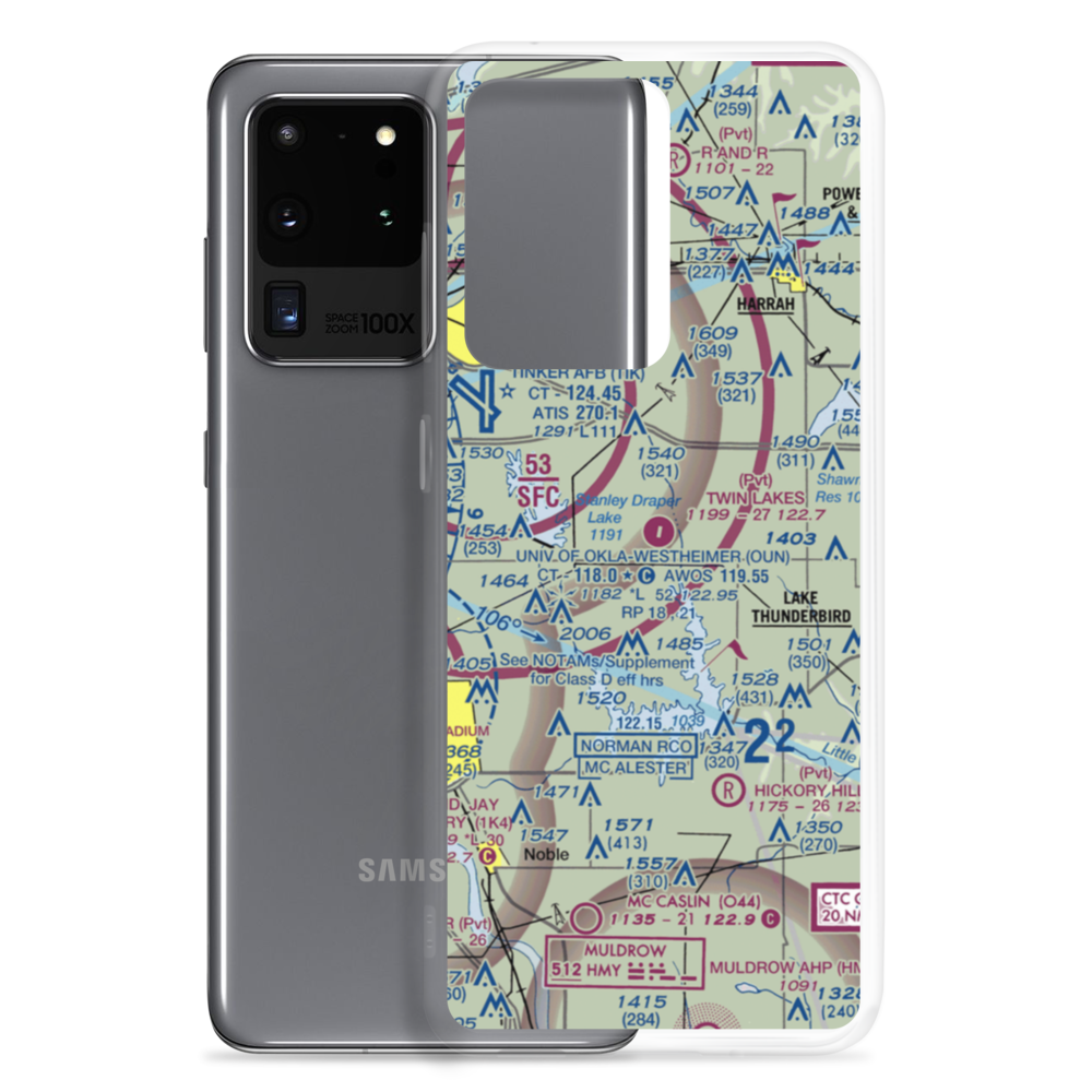 Twin Lakes Airport (2OK2) VFR Sectional Samsung Case Samsung Galaxy S20 Ultra model shown