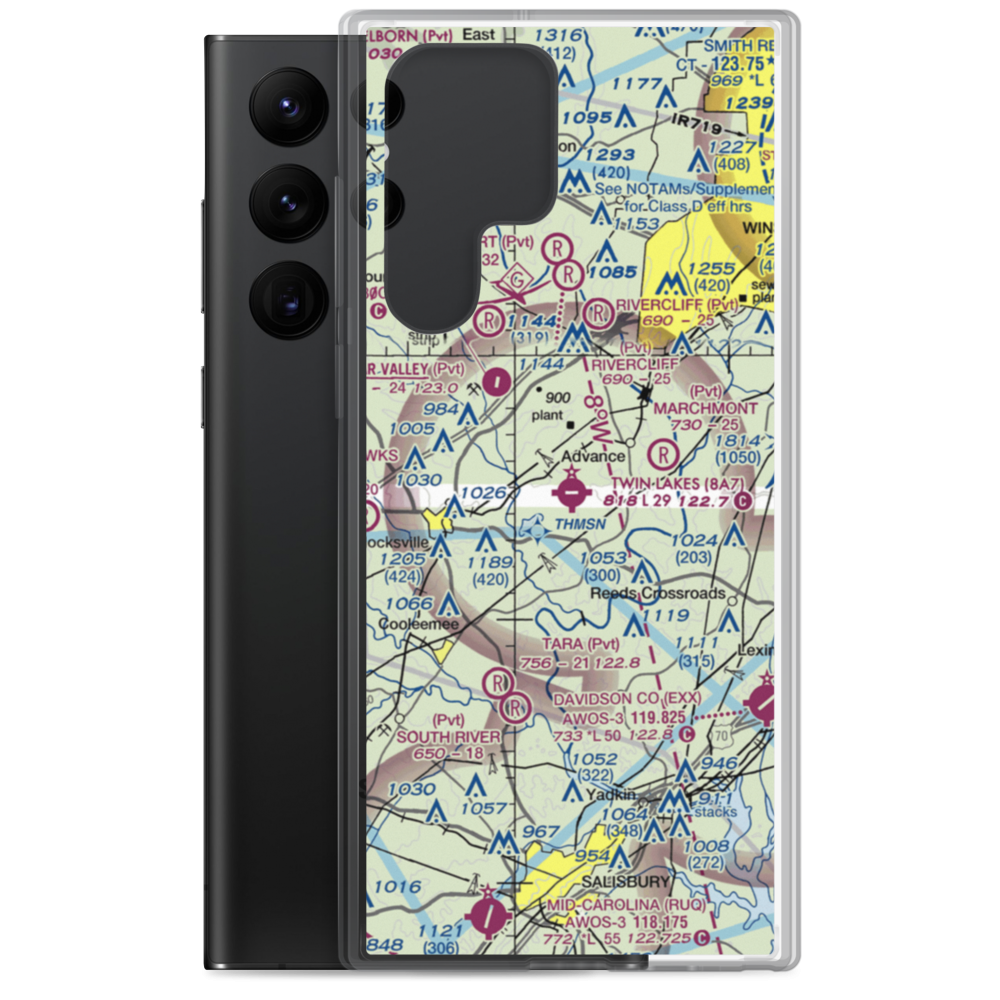 Twin Lakes Airport (8A7) VFR Sectional Samsung Case Samsung Galaxy S22 Ultra model shown