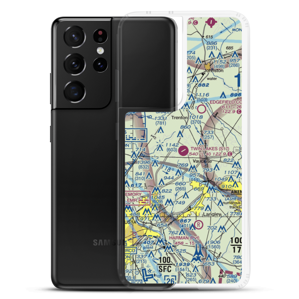 Twin Lakes Airport (S17) VFR Sectional Samsung Case Samsung Galaxy S21 Ultra model shown