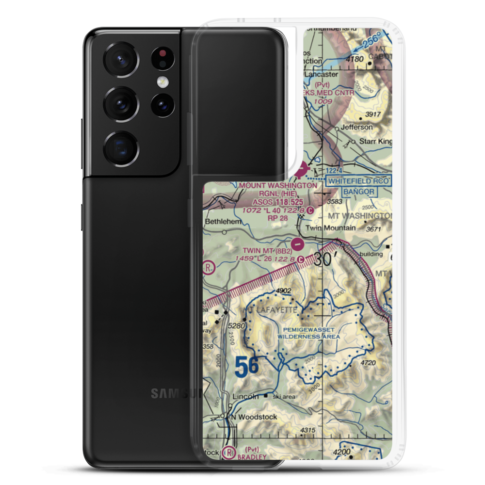Twin Mountain Airport (8B2) VFR Sectional Samsung Case Samsung Galaxy S21 Ultra model shown