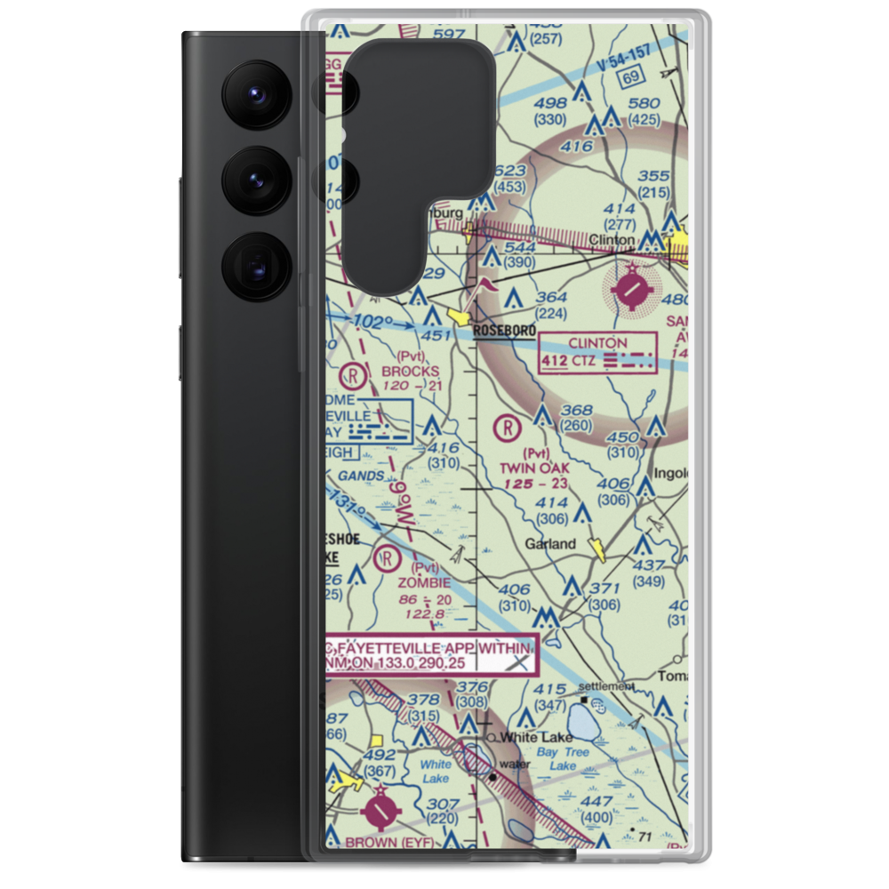 Twin Oak Airport (NC69) VFR Sectional Samsung Case Samsung Galaxy S22 Ultra model shown