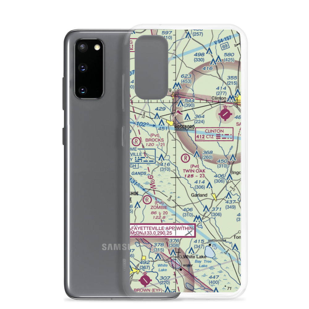 Twin Oak Airport (NC69) VFR Sectional Samsung Case Samsung Galaxy S20 model shown