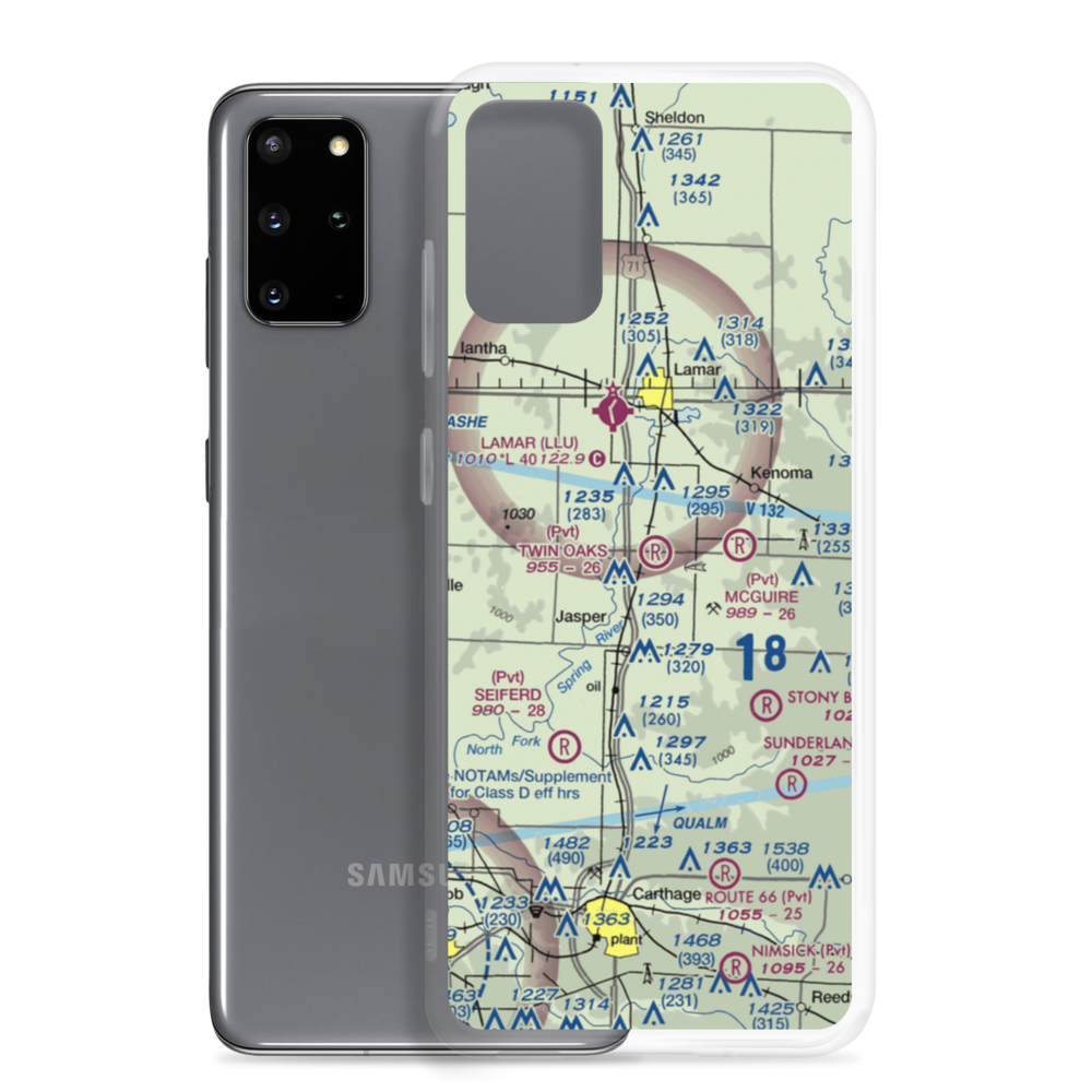 Twin Oaks Airport (08MO) VFR Sectional Samsung Case Samsung Galaxy S20 Plus model shown