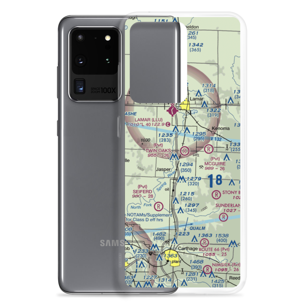Twin Oaks Airport (08MO) VFR Sectional Samsung Case Samsung Galaxy S20 Ultra model shown