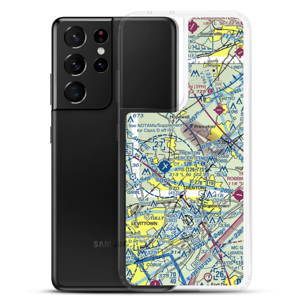 Twin Pine Airport (N75) VFR Sectional Samsung Case Samsung Galaxy S21 Ultra model shown