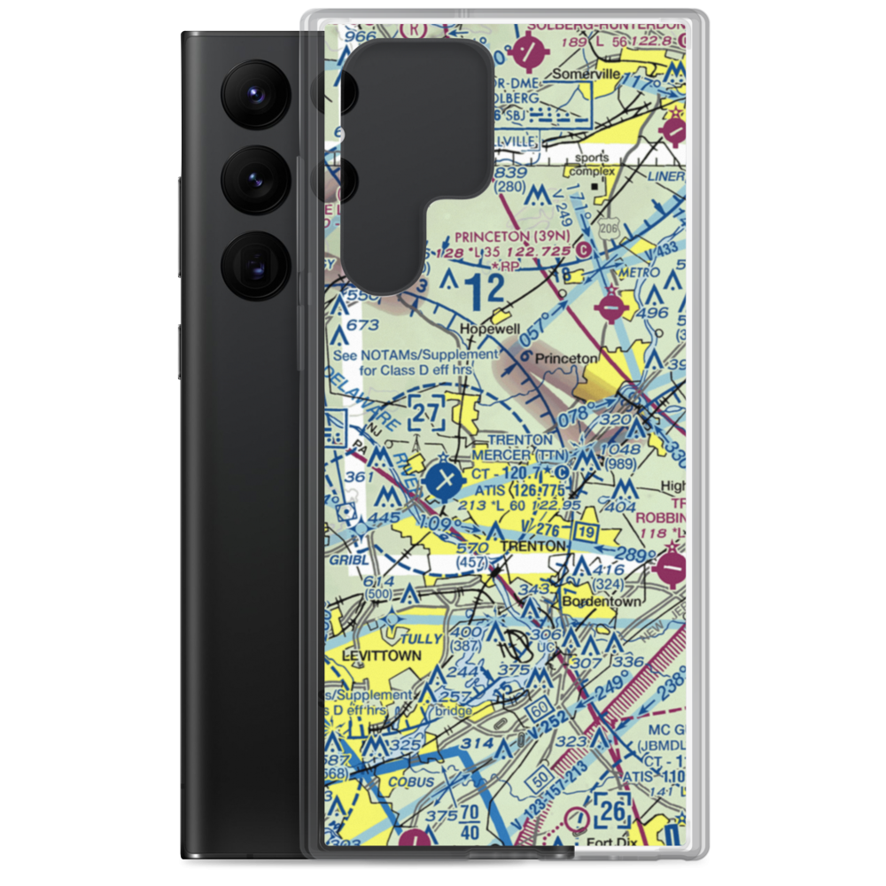 Twin Pine Airport (N75) VFR Sectional Samsung Case Samsung Galaxy S22 Ultra model shown