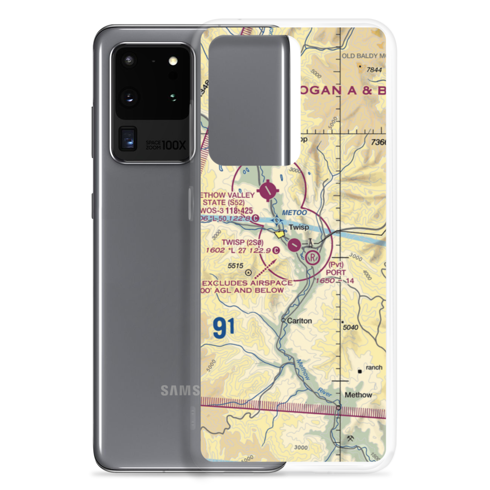 Twisp Municipal Airport (2S0) VFR Sectional Samsung Case Samsung Galaxy S20 Ultra model shown