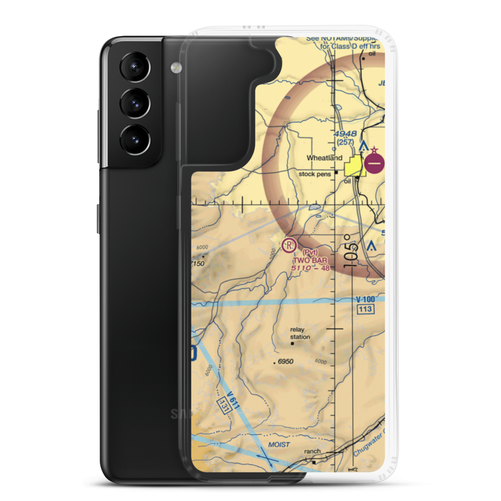 Two Bar Ranch Airport (WY59) VFR Sectional Samsung Case Samsung Galaxy S21 Plus model shown