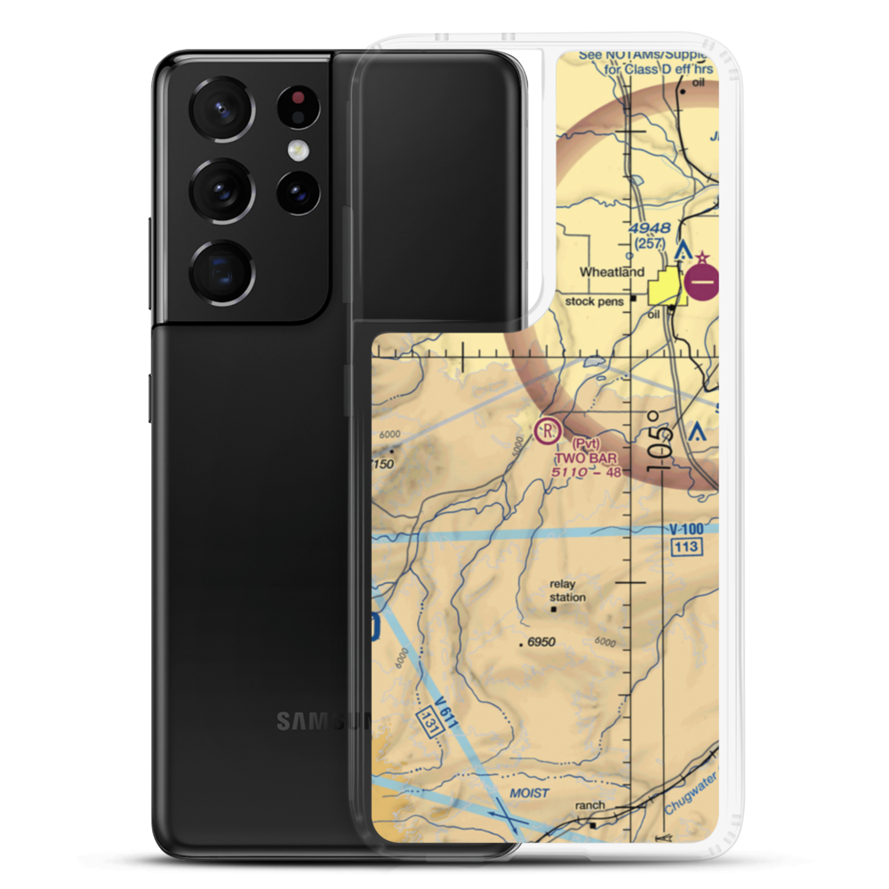 Two Bar Ranch Airport (WY59) VFR Sectional Samsung Case Samsung Galaxy S21 Ultra model shown