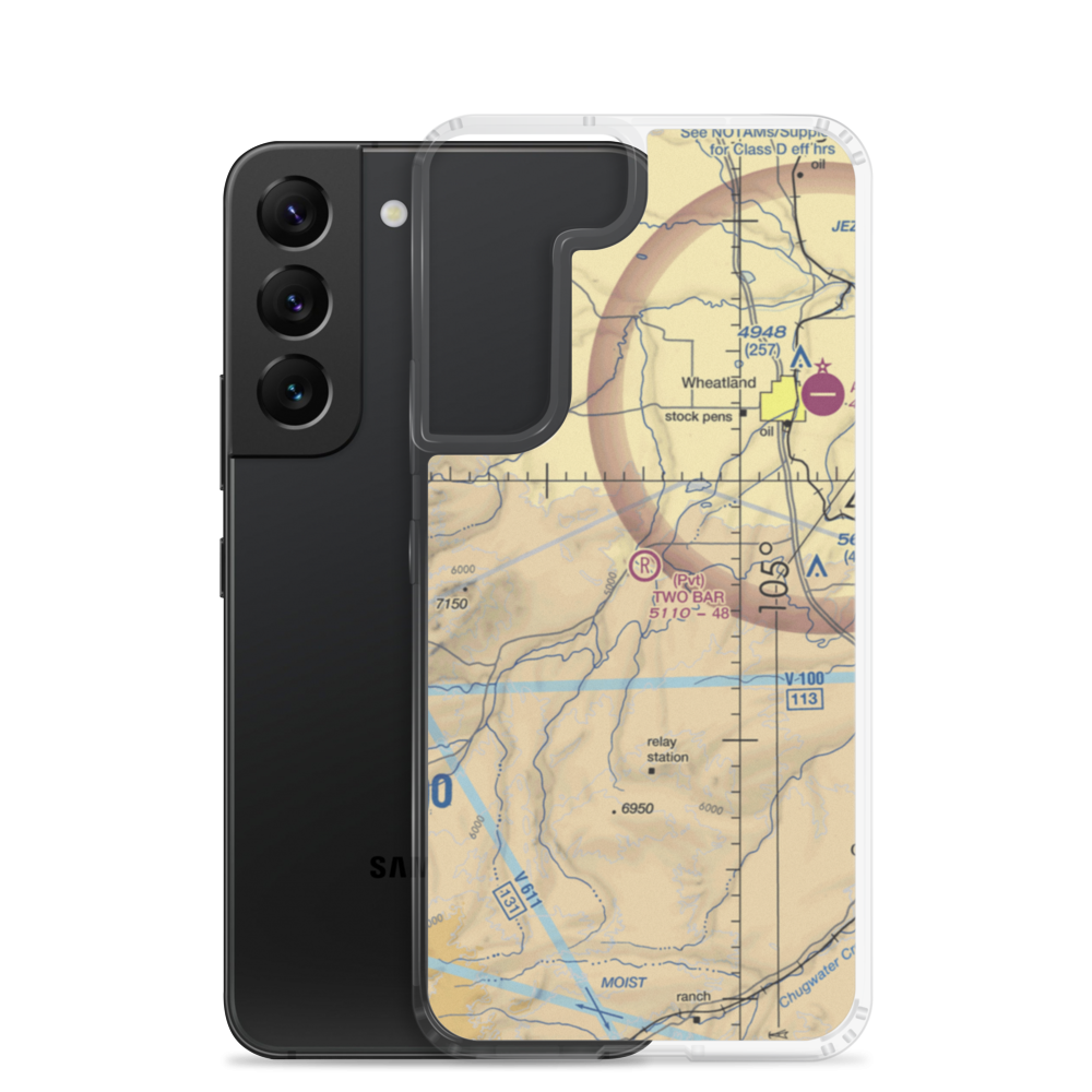Two Bar Ranch Airport (WY59) VFR Sectional Samsung Case Samsung Galaxy S22 model shown