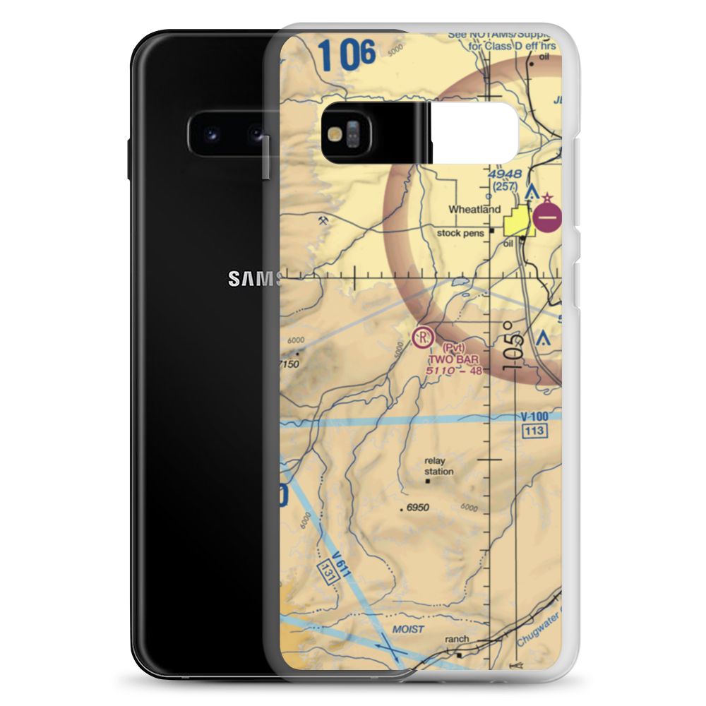 Two Bar Ranch Airport (WY59) VFR Sectional Samsung Case Samsung Galaxy S10+ model shown