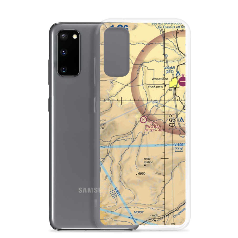 Two Bar Ranch Airport (WY59) VFR Sectional Samsung Case Samsung Galaxy S20 model shown