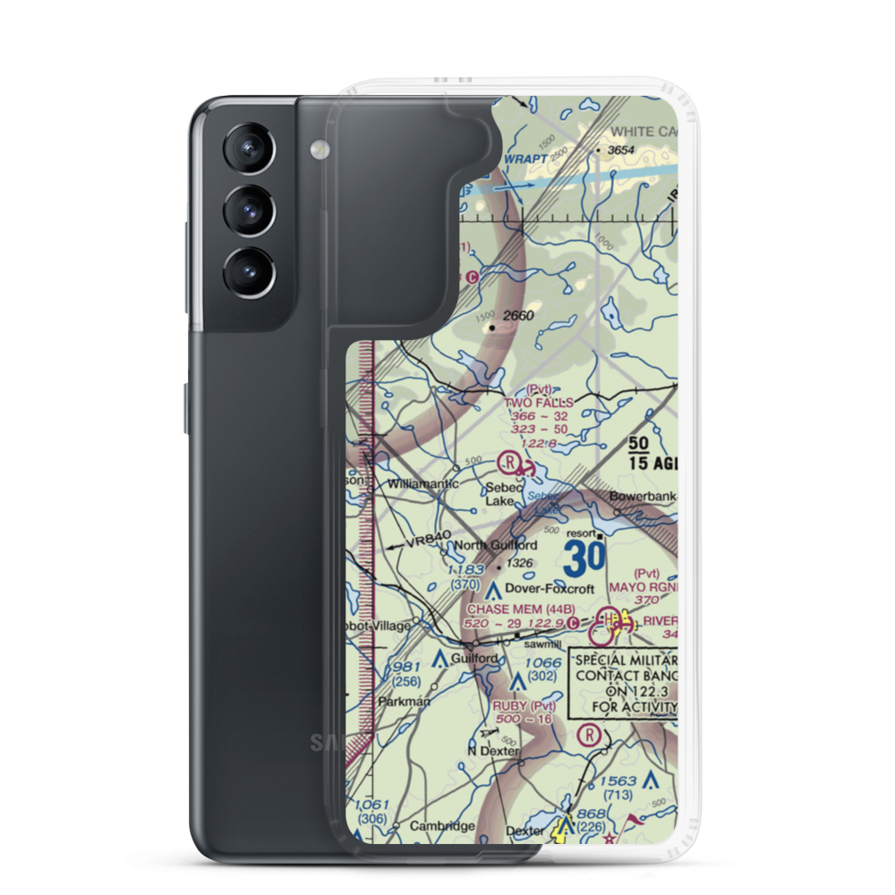 Two Falls Airport (ME79) VFR Sectional Samsung Case Samsung Galaxy S21 model shown