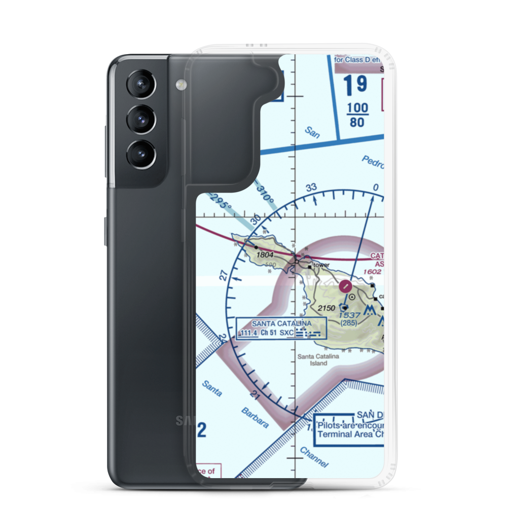 Two Harbors Amphibious Terminal (TWH) VFR Sectional Samsung Case Samsung Galaxy S21 model shown