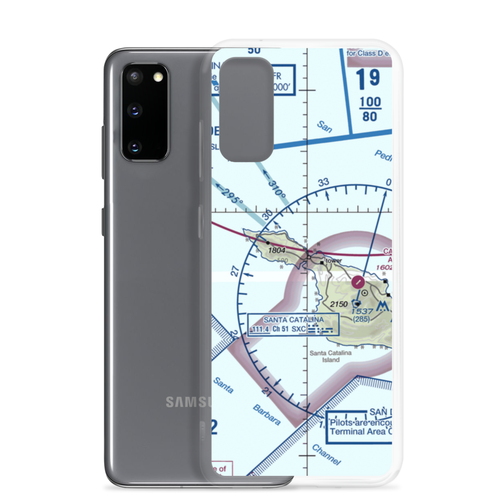 Two Harbors Amphibious Terminal (TWH) VFR Sectional Samsung Case Samsung Galaxy S20 model shown