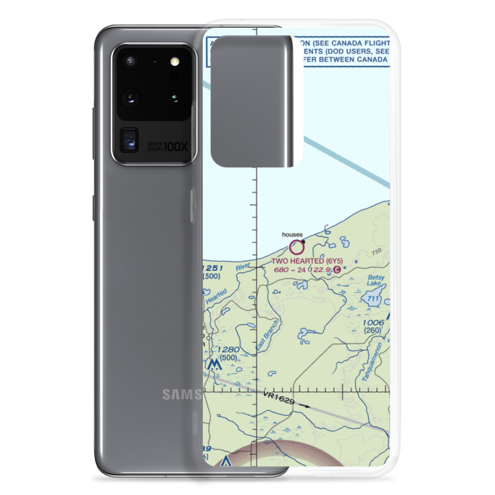 Two Hearted Airstrip (6Y5) VFR Sectional Samsung Case Samsung Galaxy S20 Ultra model shown