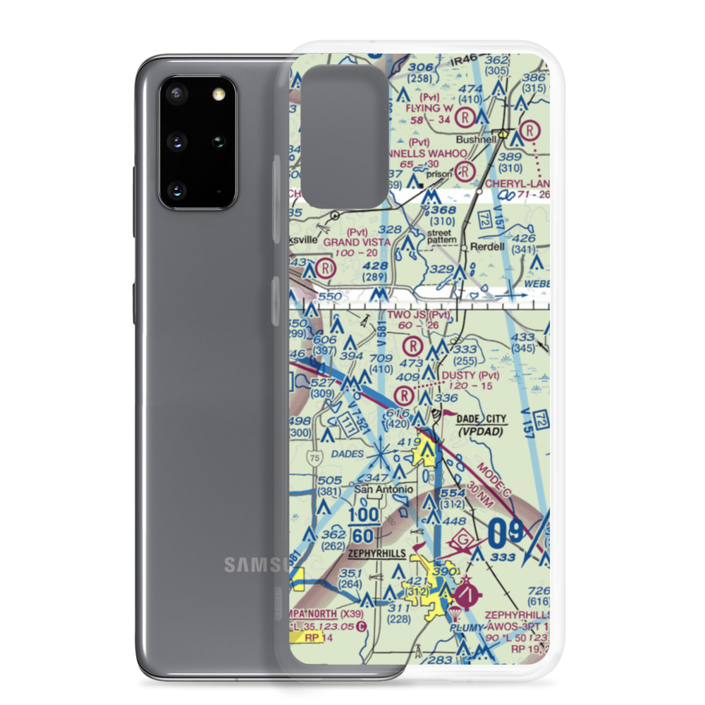 Two J's Flying Ranch Airport (3FL1) VFR Sectional Samsung Case Samsung Galaxy S20 Plus model shown