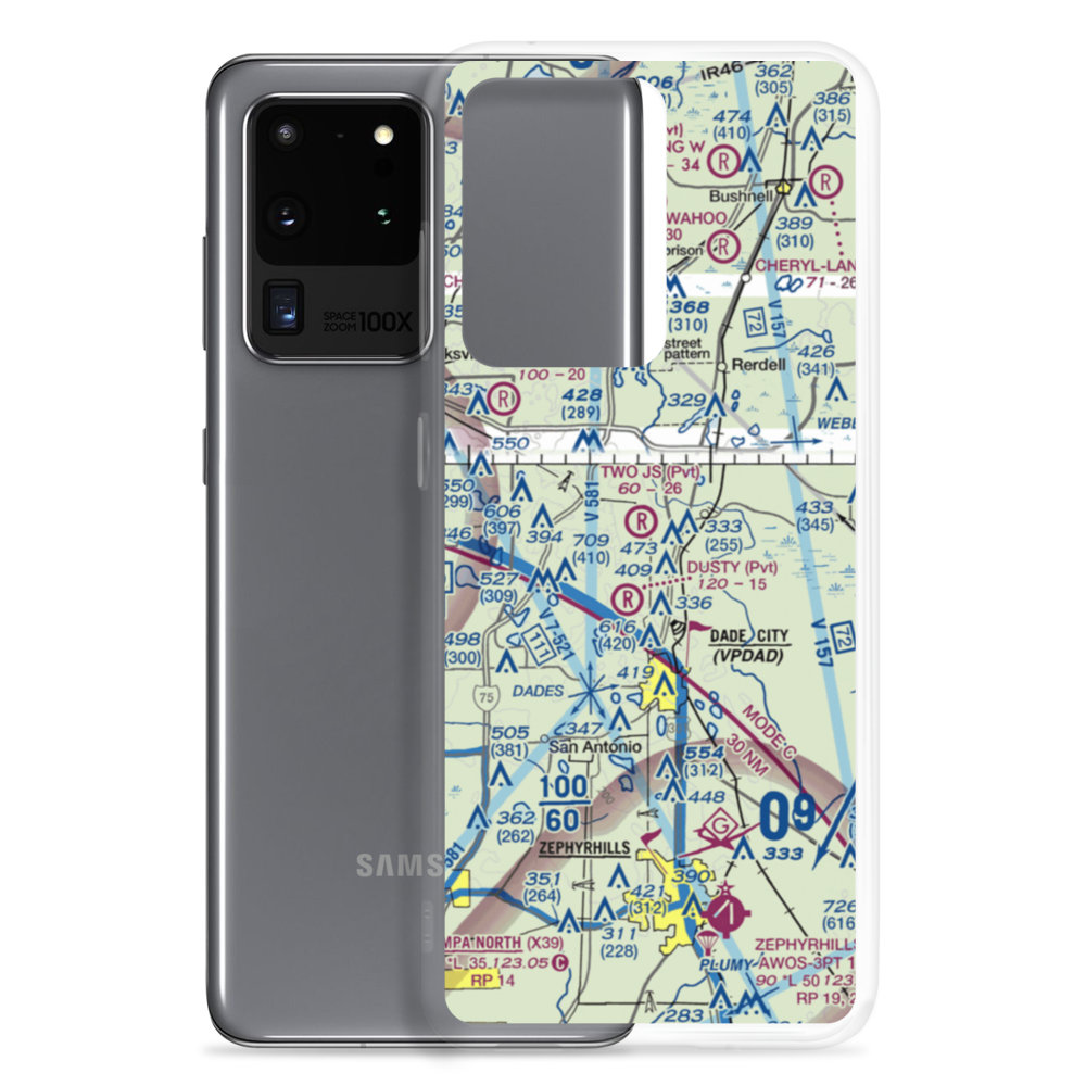 Two J's Flying Ranch Airport (3FL1) VFR Sectional Samsung Case Samsung Galaxy S20 Ultra model shown