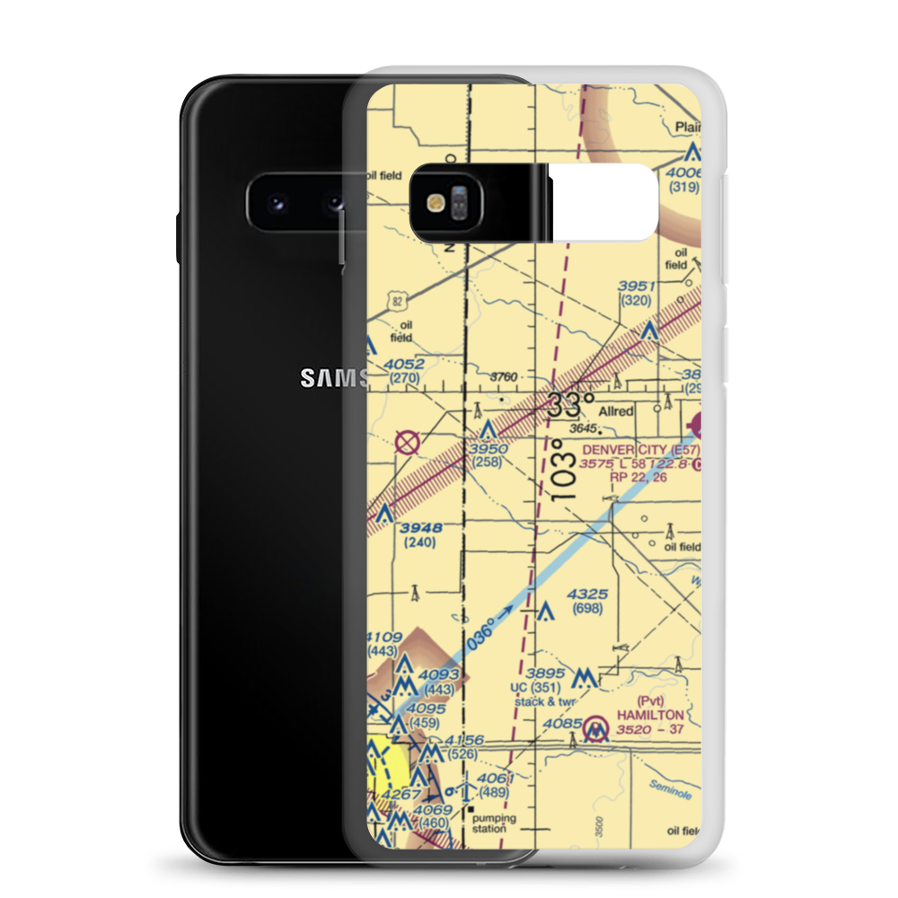 Two Leggs Airport (1TA5) VFR Sectional Samsung Case Samsung Galaxy S10 model shown