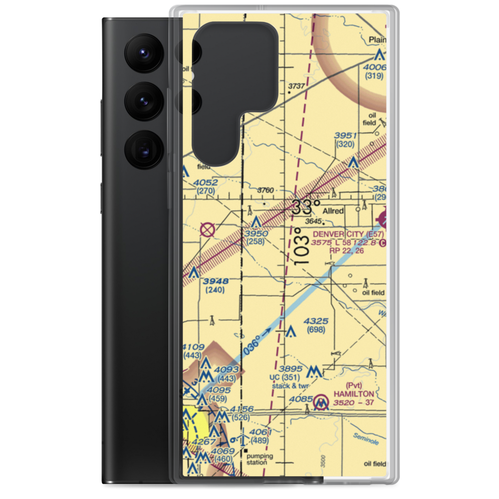 Two Leggs Airport (1TA5) VFR Sectional Samsung Case Samsung Galaxy S22 Ultra model shown