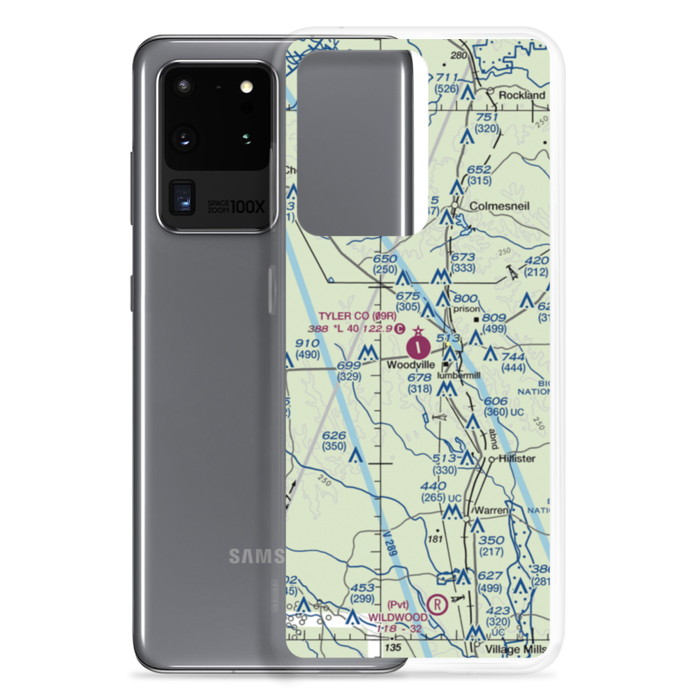 Tyler County Airport (09R) VFR Sectional Samsung Case Samsung Galaxy S20 Ultra model shown