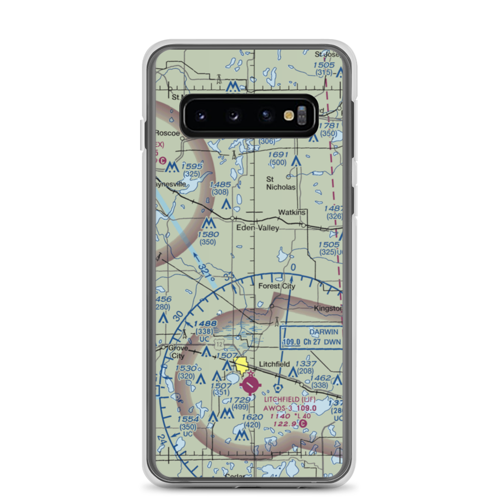 Tyler Farms Airport (15MN) VFR Sectional Samsung Case Samsung Galaxy S10 model shown