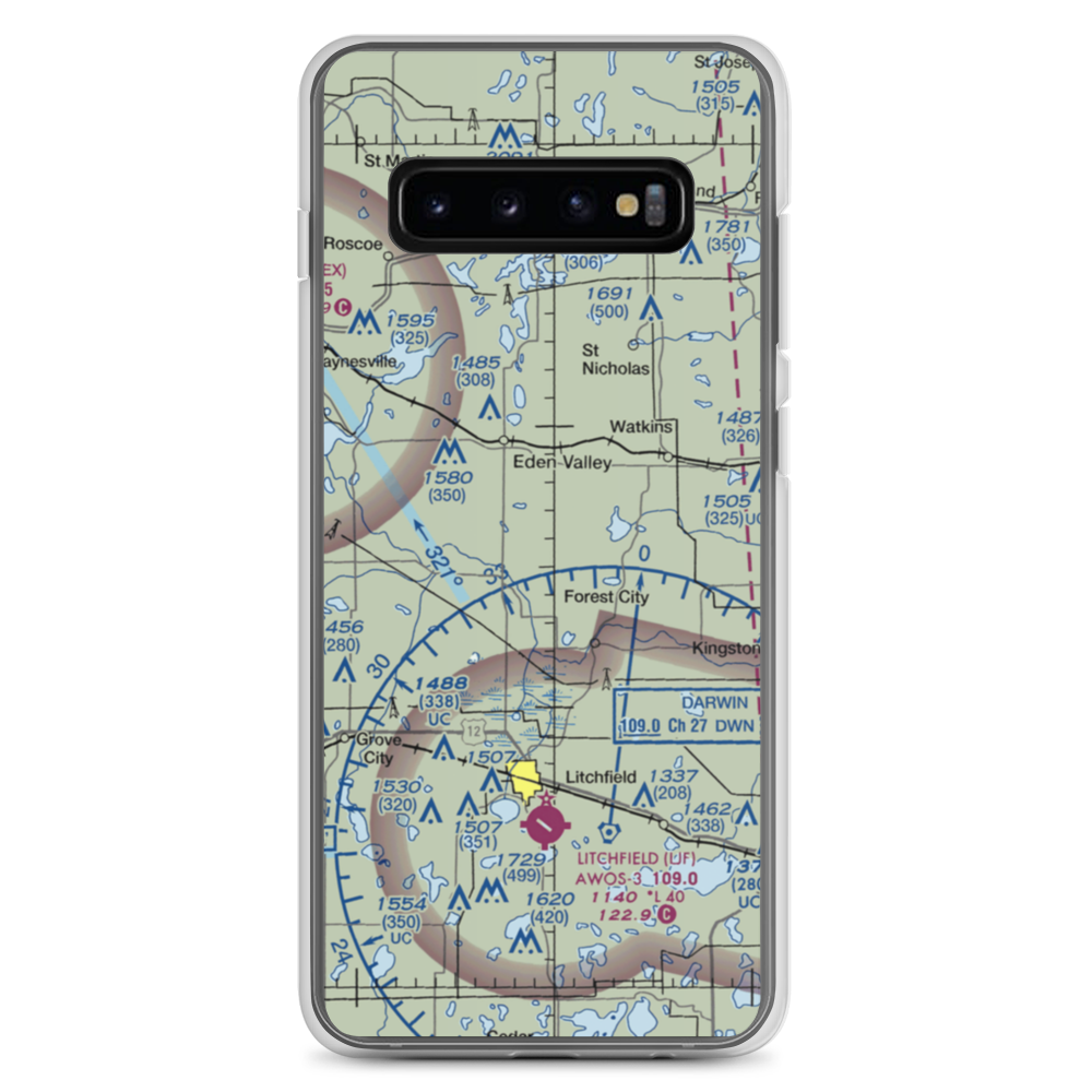 Tyler Farms Airport (15MN) VFR Sectional Samsung Case Samsung Galaxy S10+ model shown