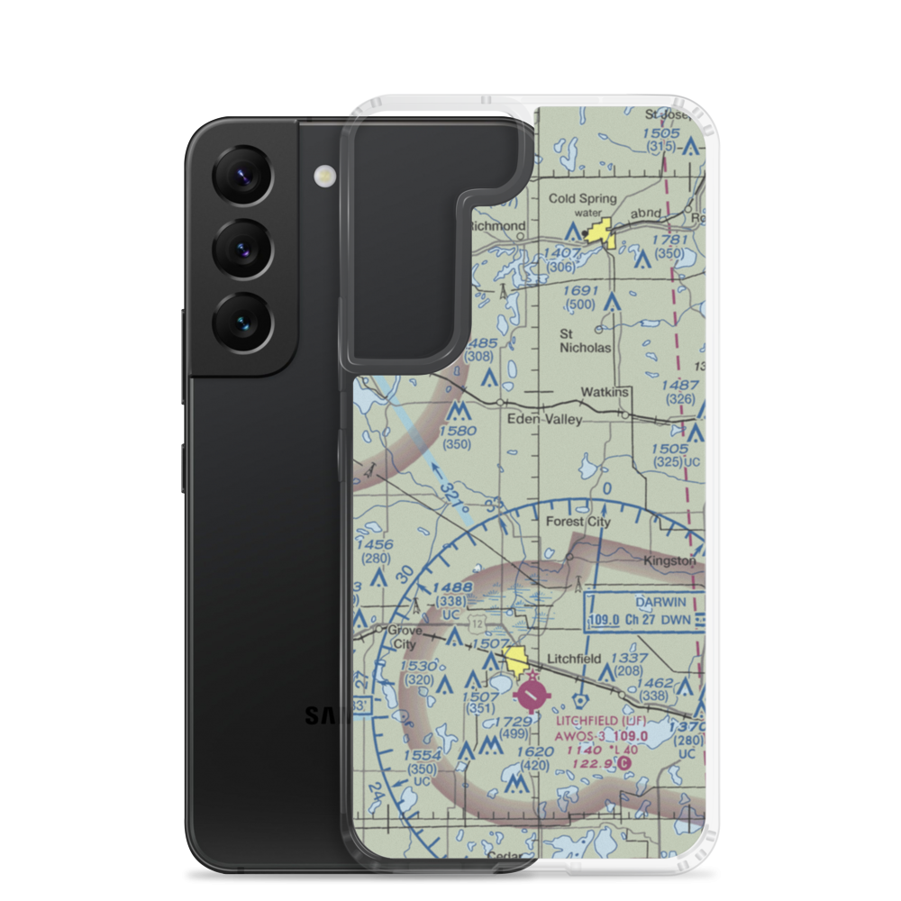 Tyler Farms Airport (15MN) VFR Sectional Samsung Case Samsung Galaxy S22 model shown
