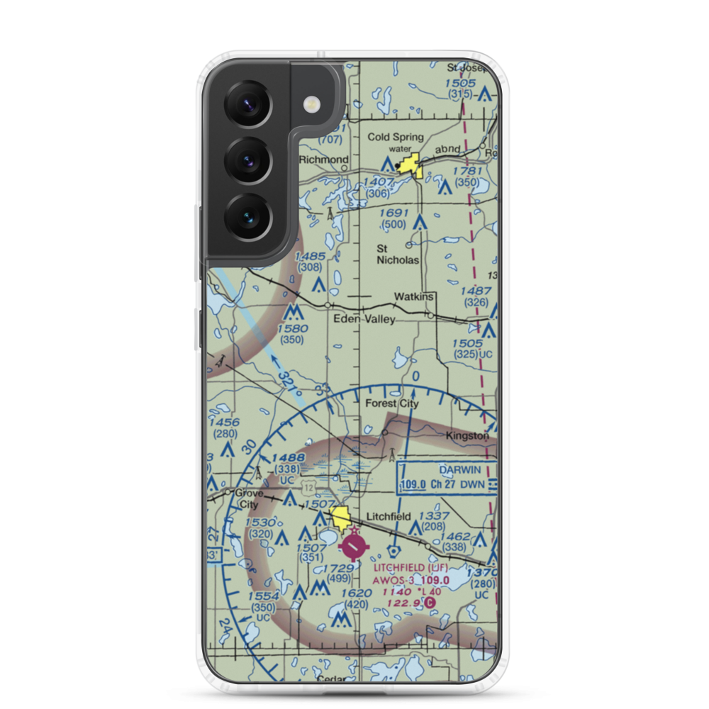 Tyler Farms Airport (15MN) VFR Sectional Samsung Case Samsung Galaxy S22 Plus model shown