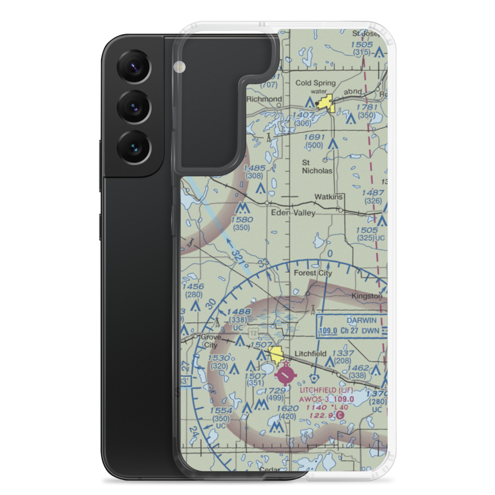 Tyler Farms Airport (15MN) VFR Sectional Samsung Case Samsung Galaxy S22 Plus model shown