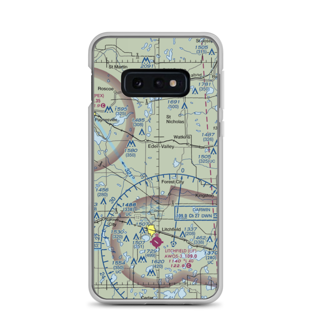 Tyler Farms Airport (15MN) VFR Sectional Samsung Case Samsung Galaxy S10e model shown