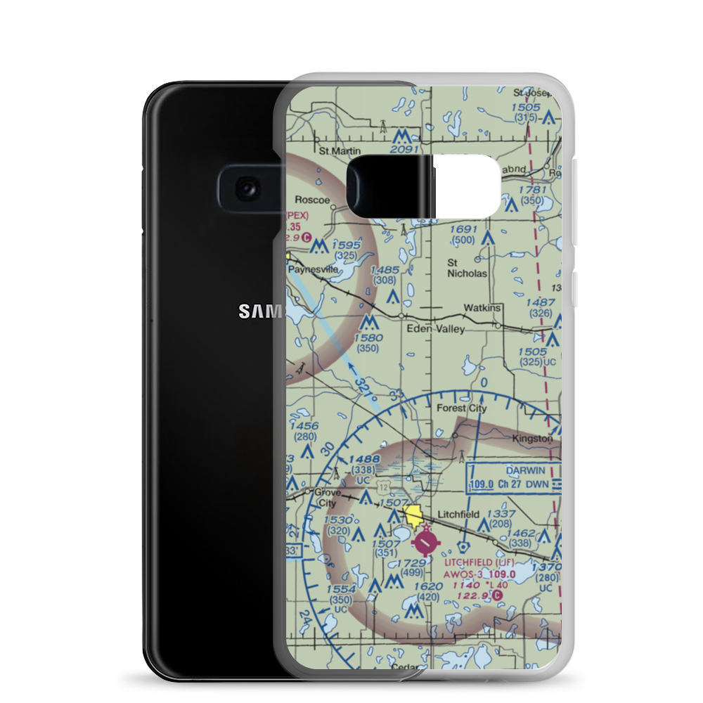Tyler Farms Airport (15MN) VFR Sectional Samsung Case Samsung Galaxy S10e model shown