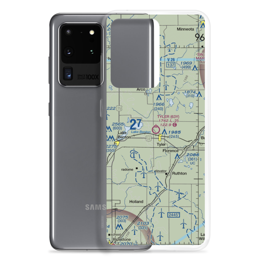 Tyler Municipal Airport (63Y) VFR Sectional Samsung Case Samsung Galaxy S20 Ultra model shown