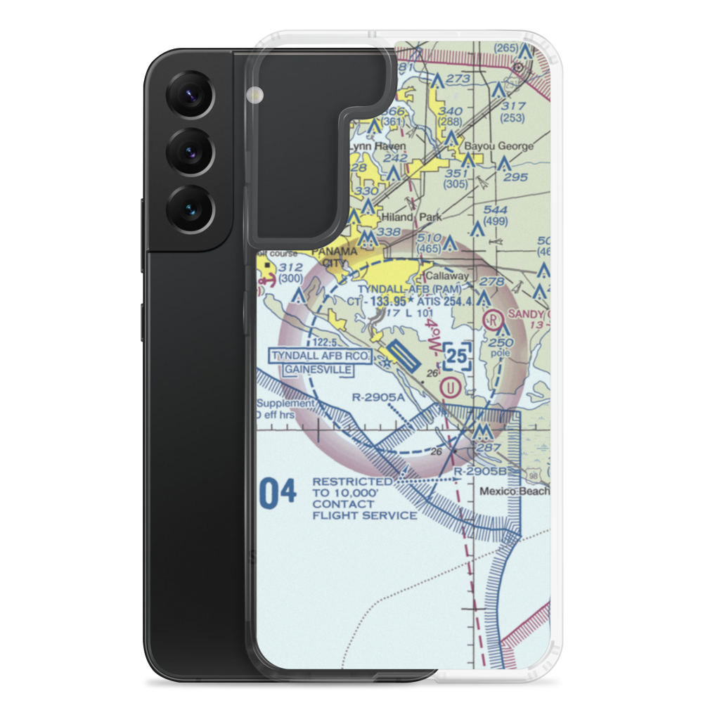 Tyndall Air Force Base (PAM) VFR Sectional Samsung Case Samsung Galaxy S22 Plus model shown