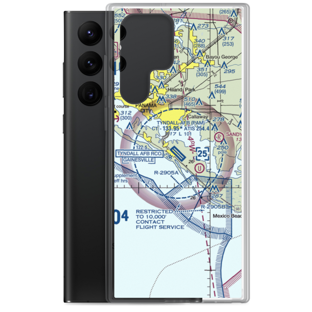 Tyndall Air Force Base (PAM) VFR Sectional Samsung Case Samsung Galaxy S22 Ultra model shown