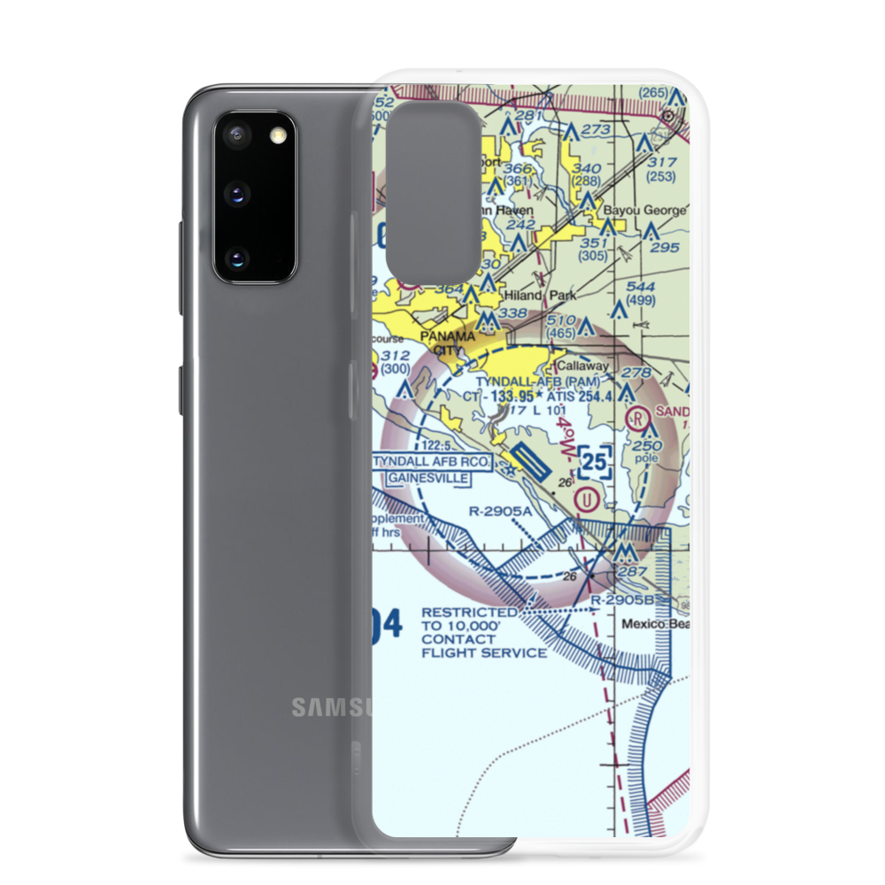 Tyndall Air Force Base (PAM) VFR Sectional Samsung Case Samsung Galaxy S20 model shown