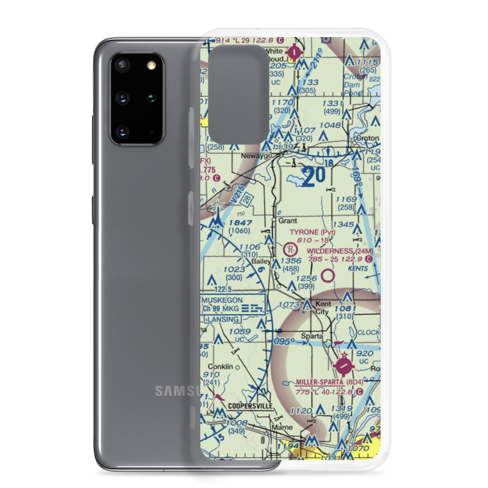 Tyrone Airport (MI67) VFR Sectional Samsung Case Samsung Galaxy S20 Plus model shown