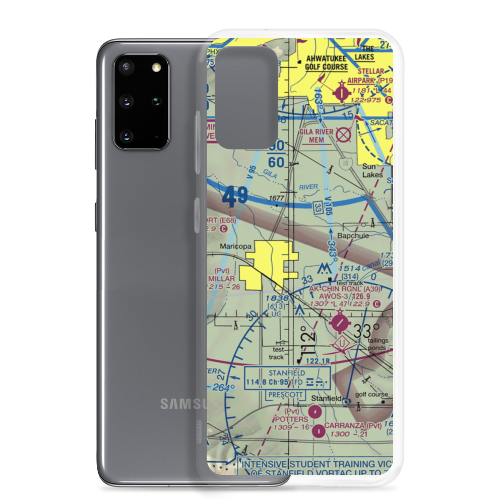 U of A Maricopa Ag Center Airport (3AZ2) VFR Sectional Samsung Case Samsung Galaxy S20 Plus model shown