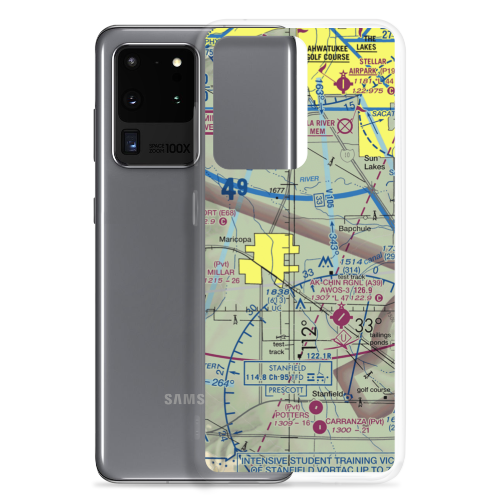 U of A Maricopa Ag Center Airport (3AZ2) VFR Sectional Samsung Case Samsung Galaxy S20 Ultra model shown