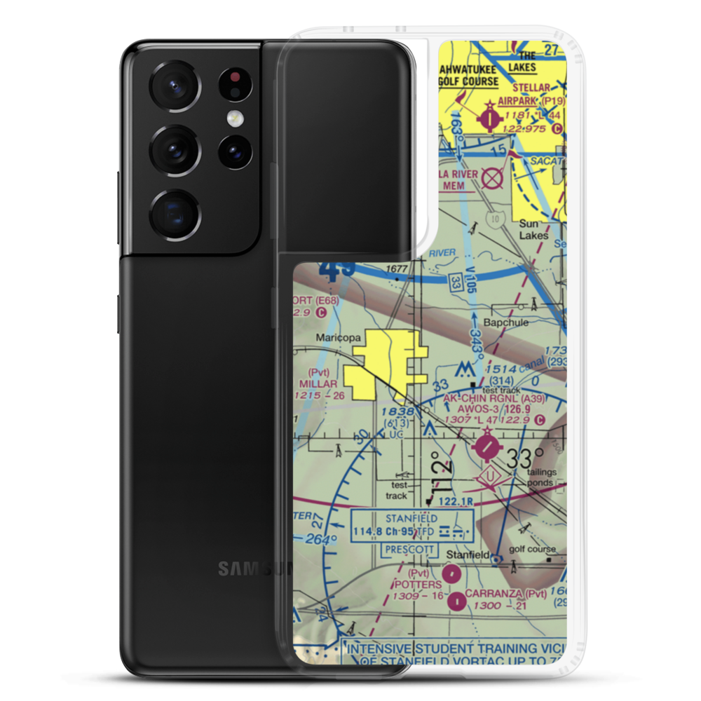 U of A Maricopa Ag Center Airport (3AZ2) VFR Sectional Samsung Case Samsung Galaxy S21 Ultra model shown