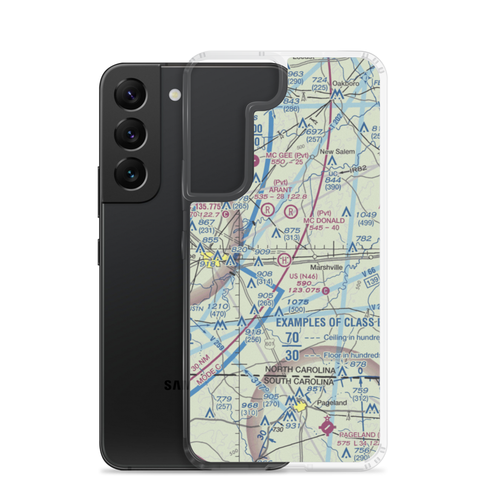 U S Heliport (N46) VFR Sectional Samsung Case Samsung Galaxy S22 model shown