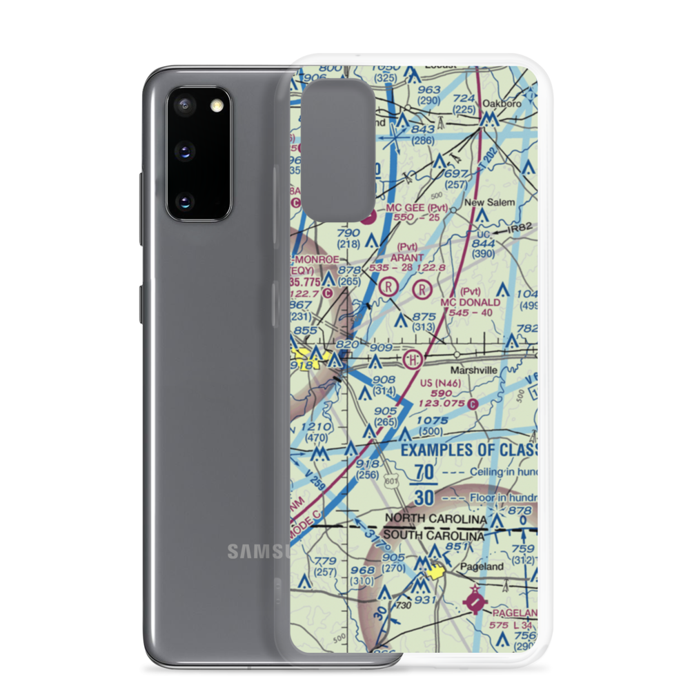 U S Heliport (N46) VFR Sectional Samsung Case Samsung Galaxy S20 model shown