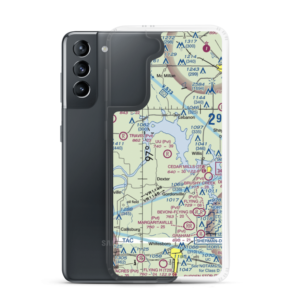 U U Ranch Airport (TA80) VFR Sectional Samsung Case Samsung Galaxy S21 model shown