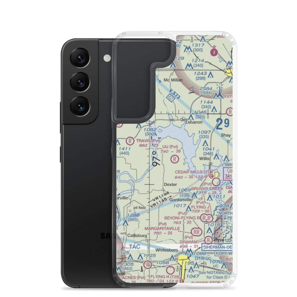 U U Ranch Airport (TA80) VFR Sectional Samsung Case Samsung Galaxy S22 model shown