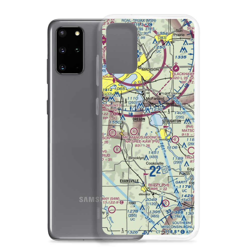 Uff-Da Airport (2WI1) VFR Sectional Samsung Case Samsung Galaxy S20 Plus model shown