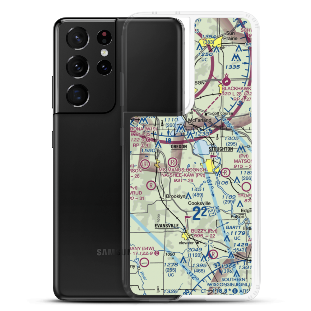 Uff-Da Airport (2WI1) VFR Sectional Samsung Case Samsung Galaxy S21 Ultra model shown