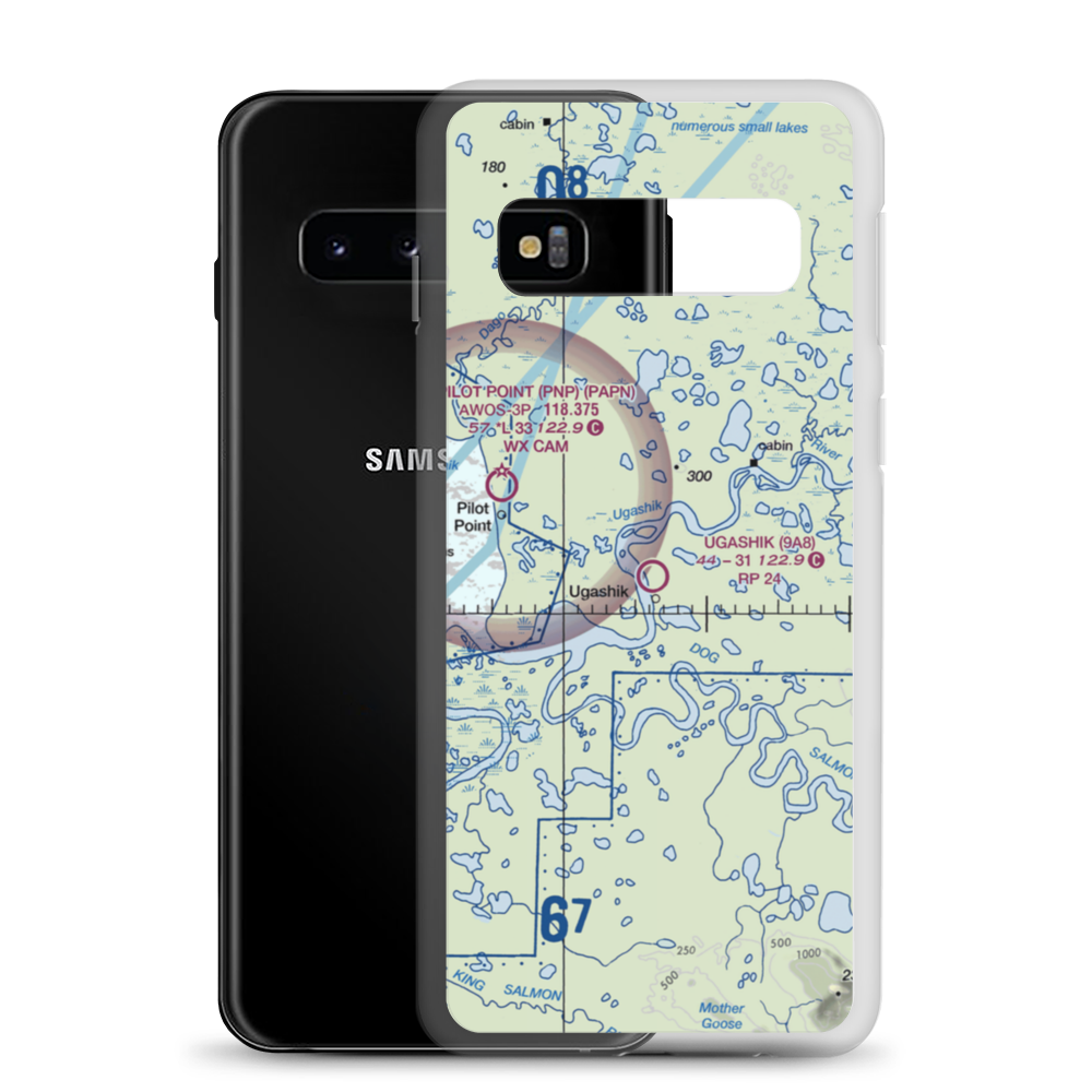 Ugashik Airport (9A8) VFR Sectional Samsung Case Samsung Galaxy S10 model shown