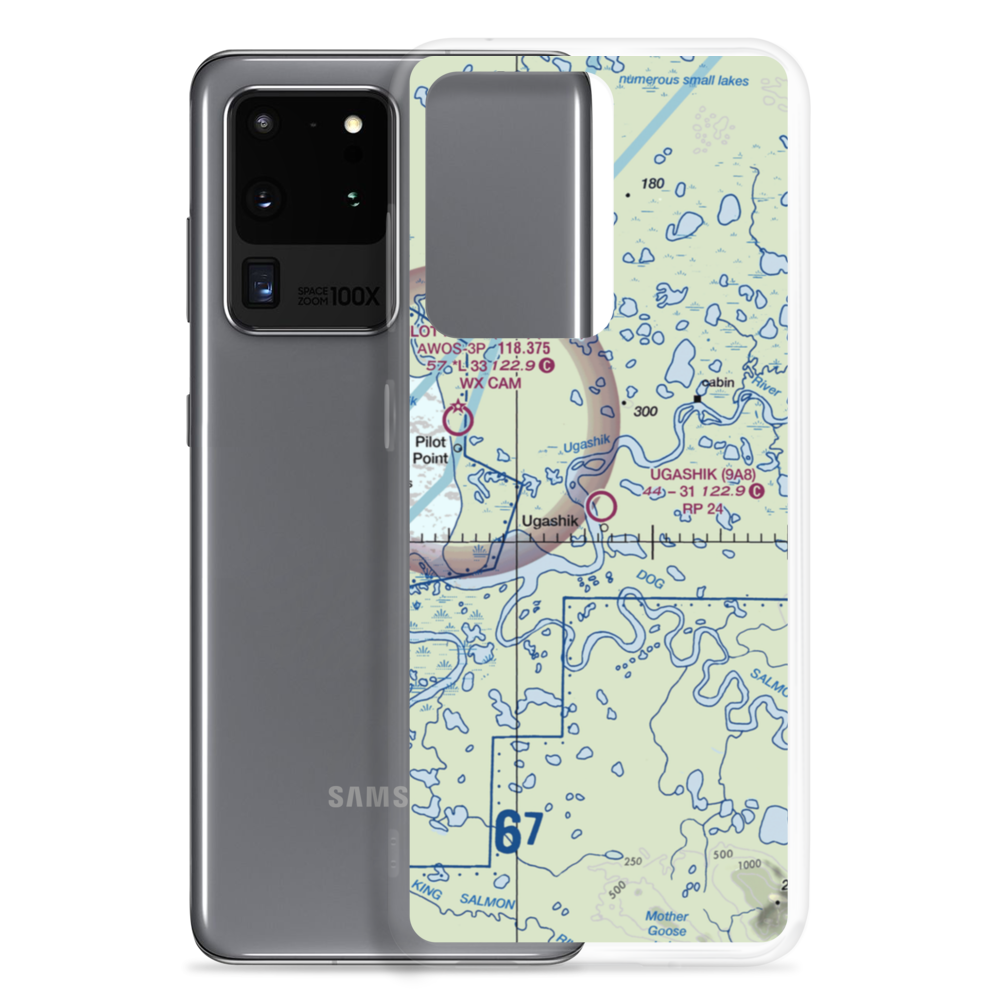 Ugashik Airport (9A8) VFR Sectional Samsung Case Samsung Galaxy S20 Ultra model shown
