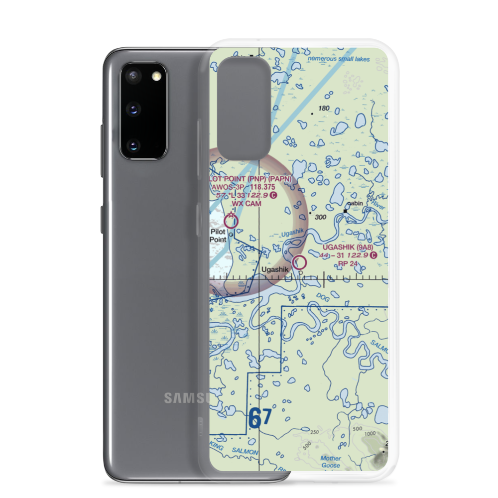 Ugashik Airport (9A8) VFR Sectional Samsung Case Samsung Galaxy S20 model shown