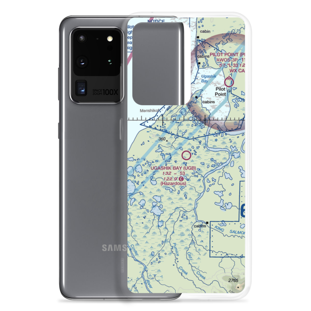 Ugashik Bay Airport (UGB) VFR Sectional Samsung Case Samsung Galaxy S20 Ultra model shown